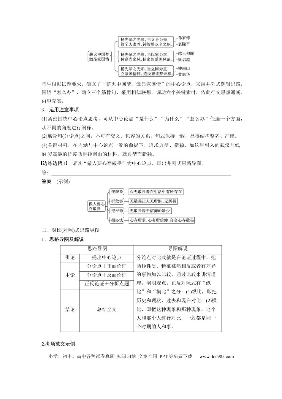 高考语文 第11部分 写作 任务组二 任务一 借助导图，打开思路，行文方有章法.docx