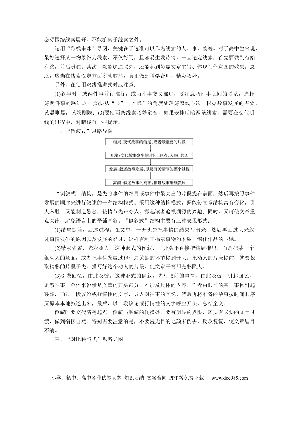 高考语文 第11部分 写作 任务组三 任务一 叙事曲折，构思精巧，行文跌宕新奇.docx