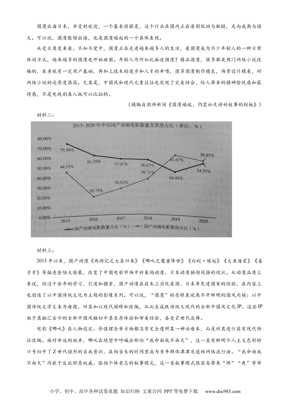 高考语文 贵州省凯里市第一中学2022-2023学年高三下学期高考模拟考试（黄金Ⅰ卷）语文试题（原卷版）【公众号：一枚试卷君】.docx