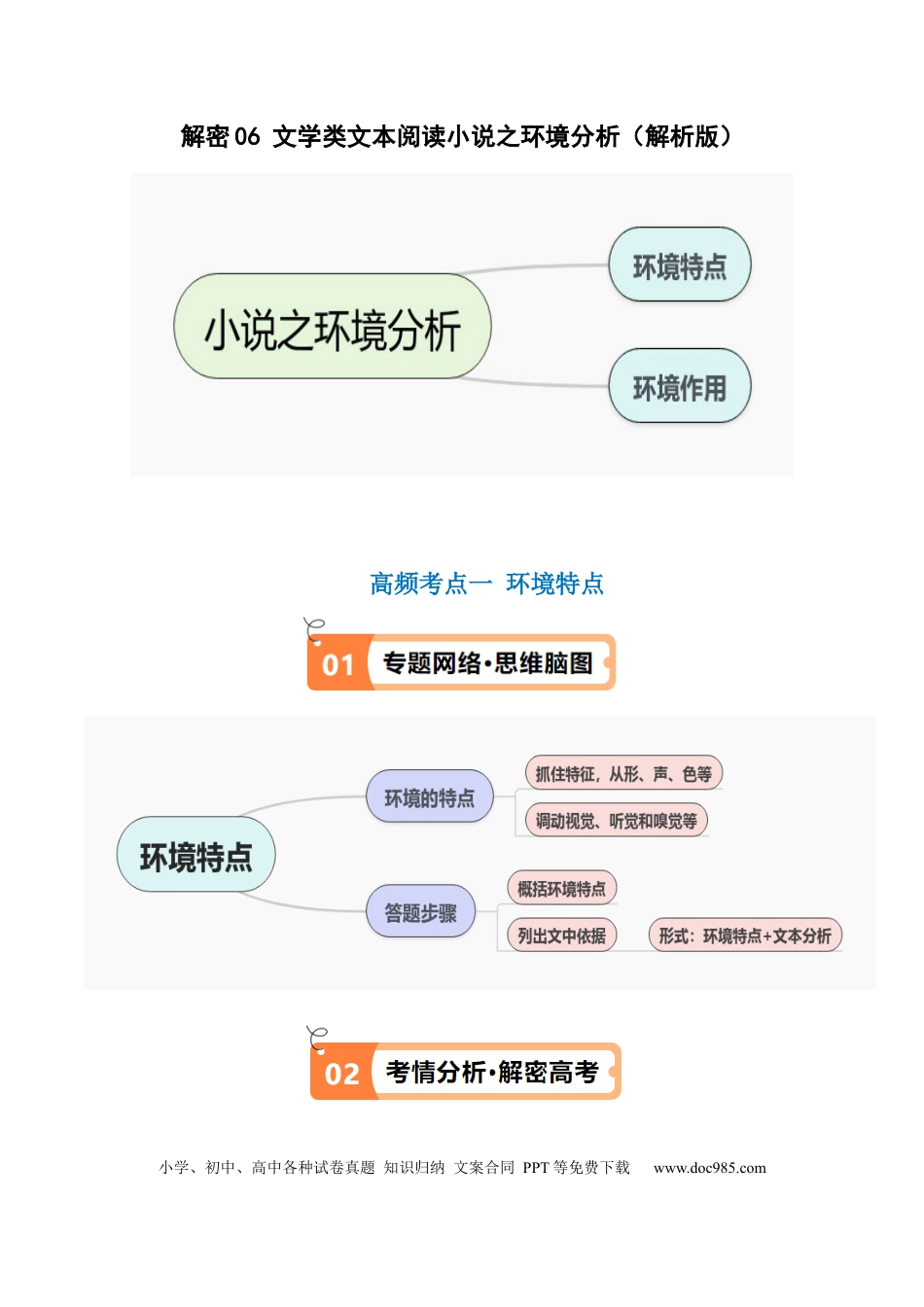 高考语文 解密06 文学类文本阅读小说之环境分析（讲义）（解析版） (1).docx