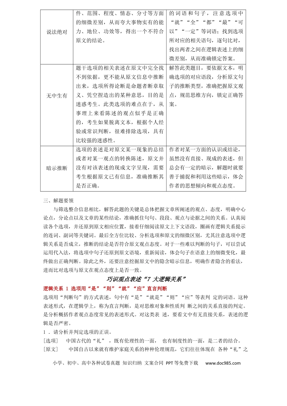 高考语文 考点02 明确观点，合理推断（讲义）-2023年高考语文二轮复习讲练测（新高考）.docx