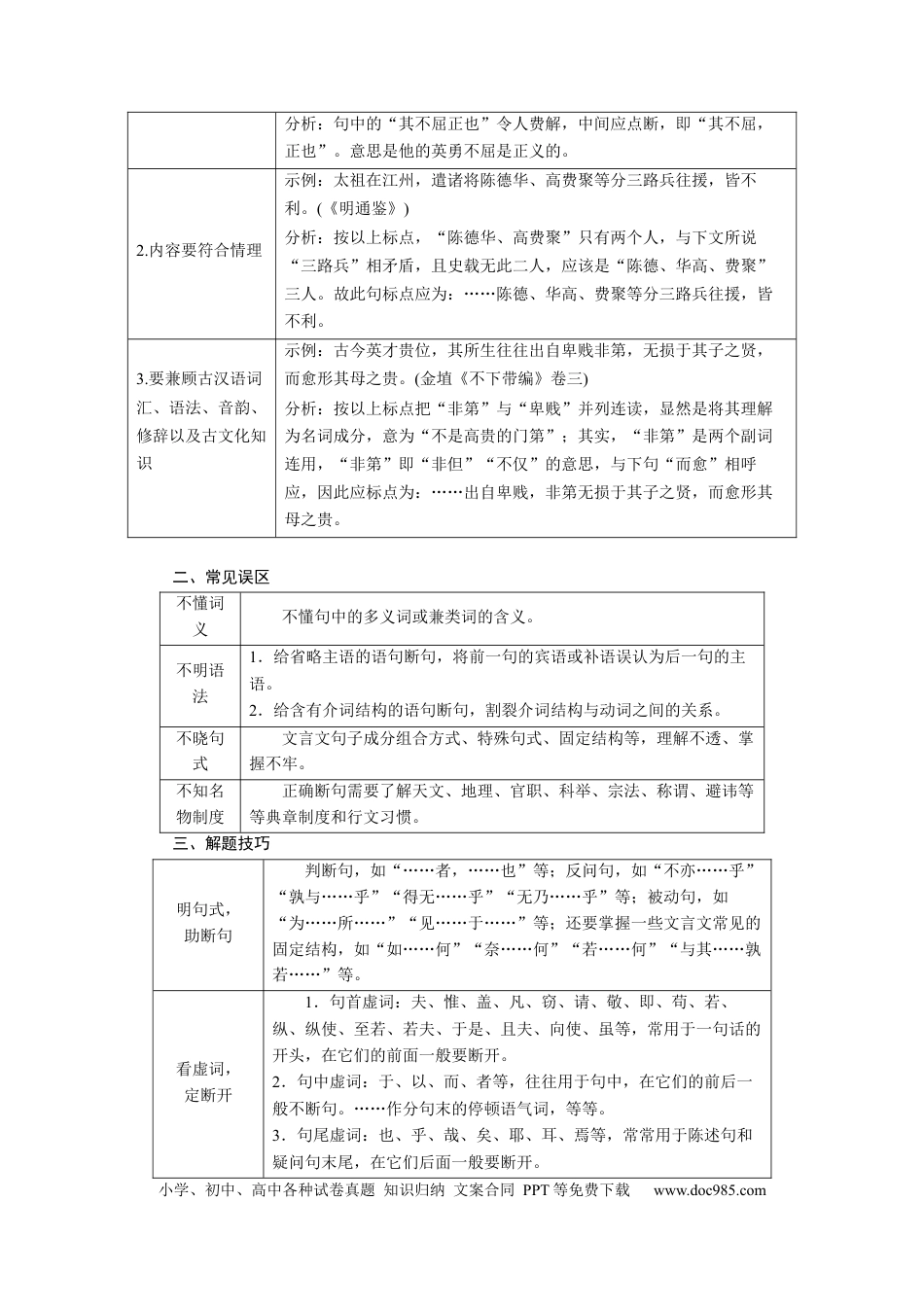 高考语文 考点13 文言断句 .docx