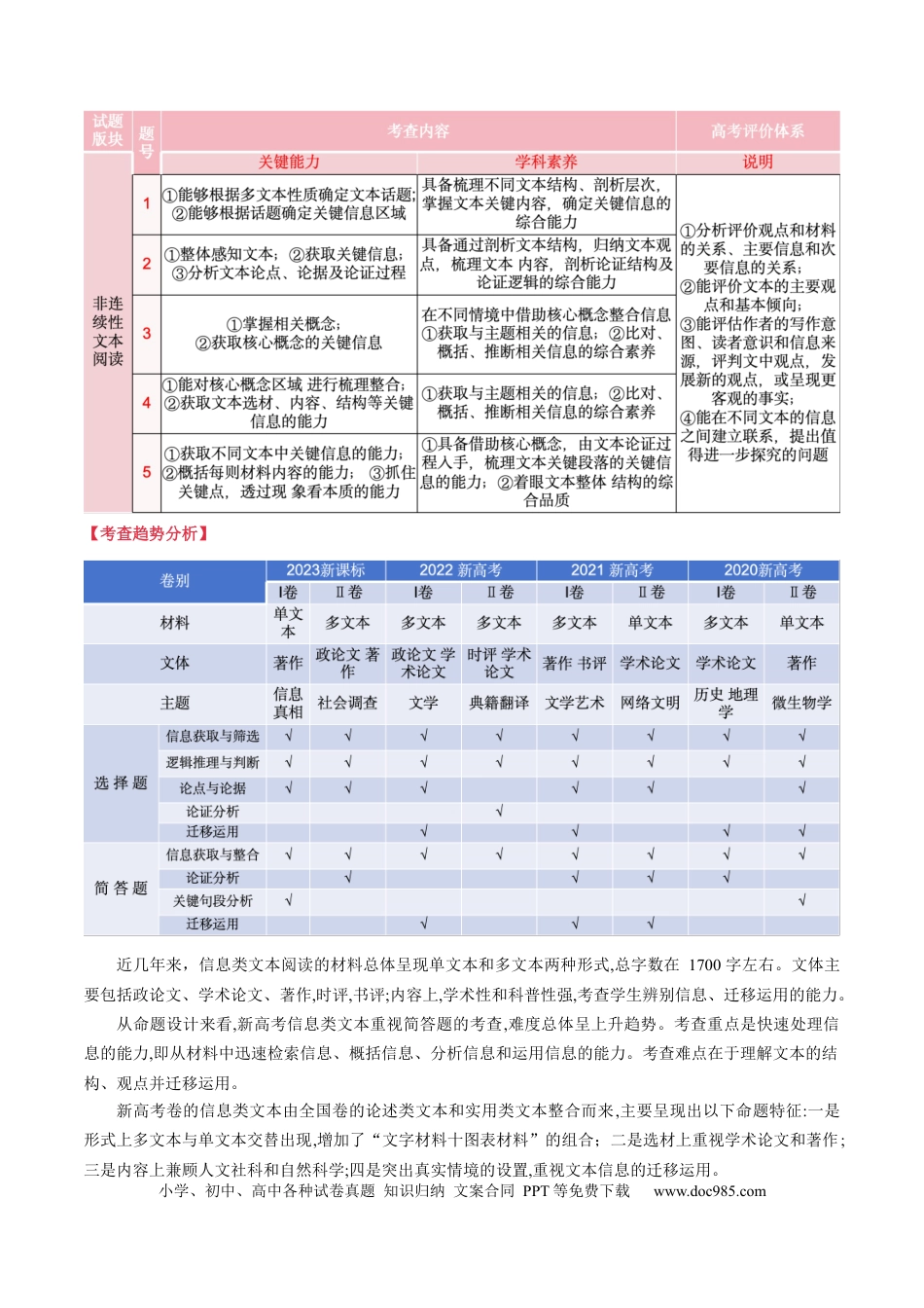 高考语文 信息类文本阅读第一课（讲义）（原卷版） (1).docx