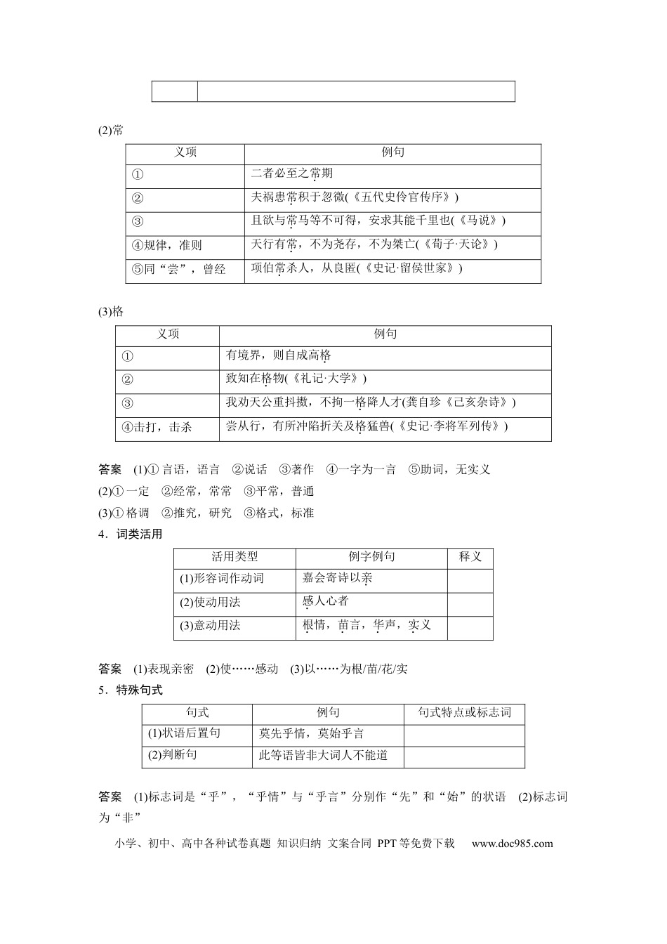高考语文 选修(二)　单篇梳理8　古代文论选段.docx