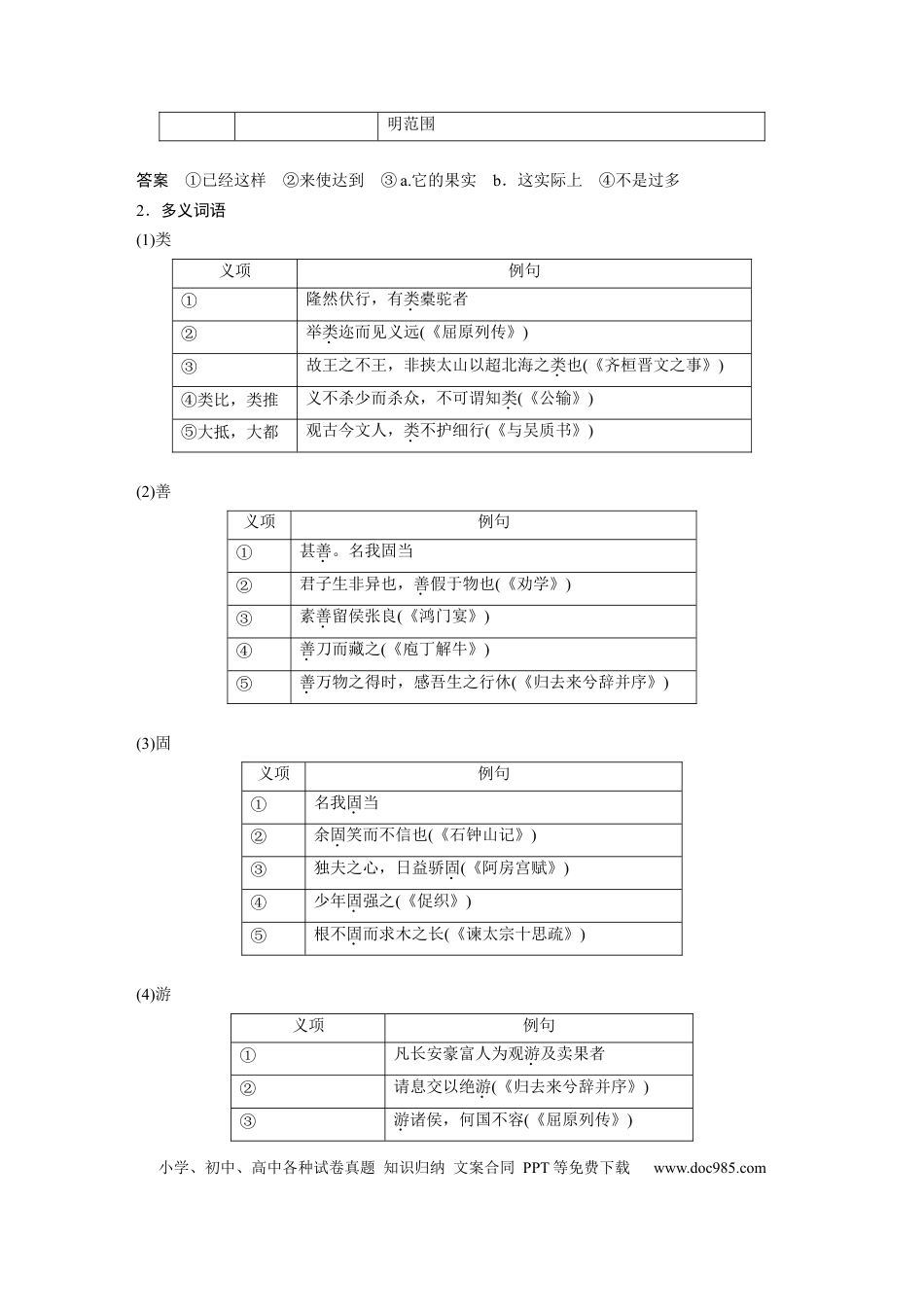 高考语文 选择性必修下册(二)　单篇梳理5　种树郭橐驼传.docx
