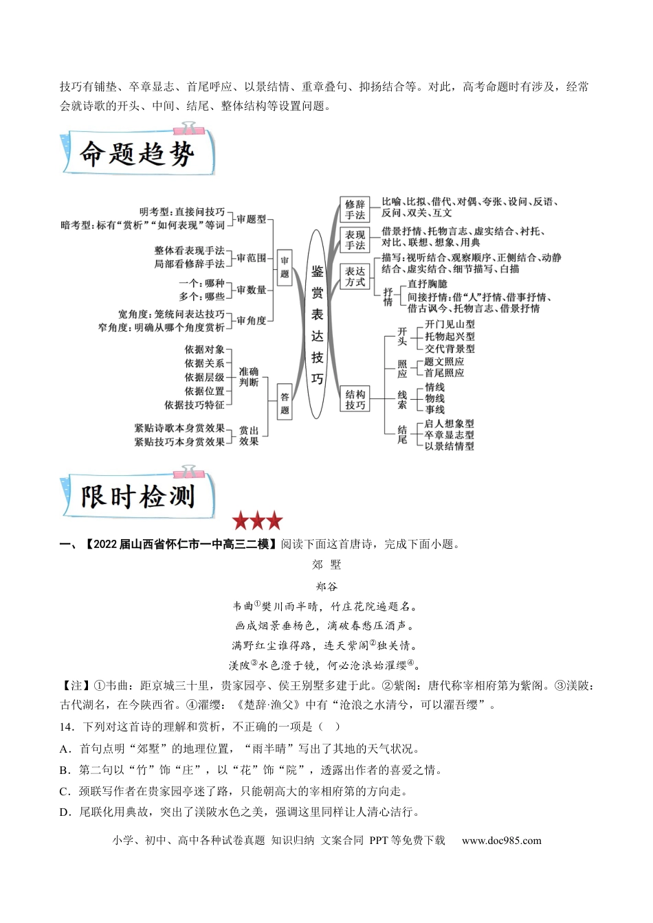 高考语文 重难点14  诗歌表达技巧-2023年高考语文【热点•重点•难点】专练（全国通用）（解析版） (1).docx