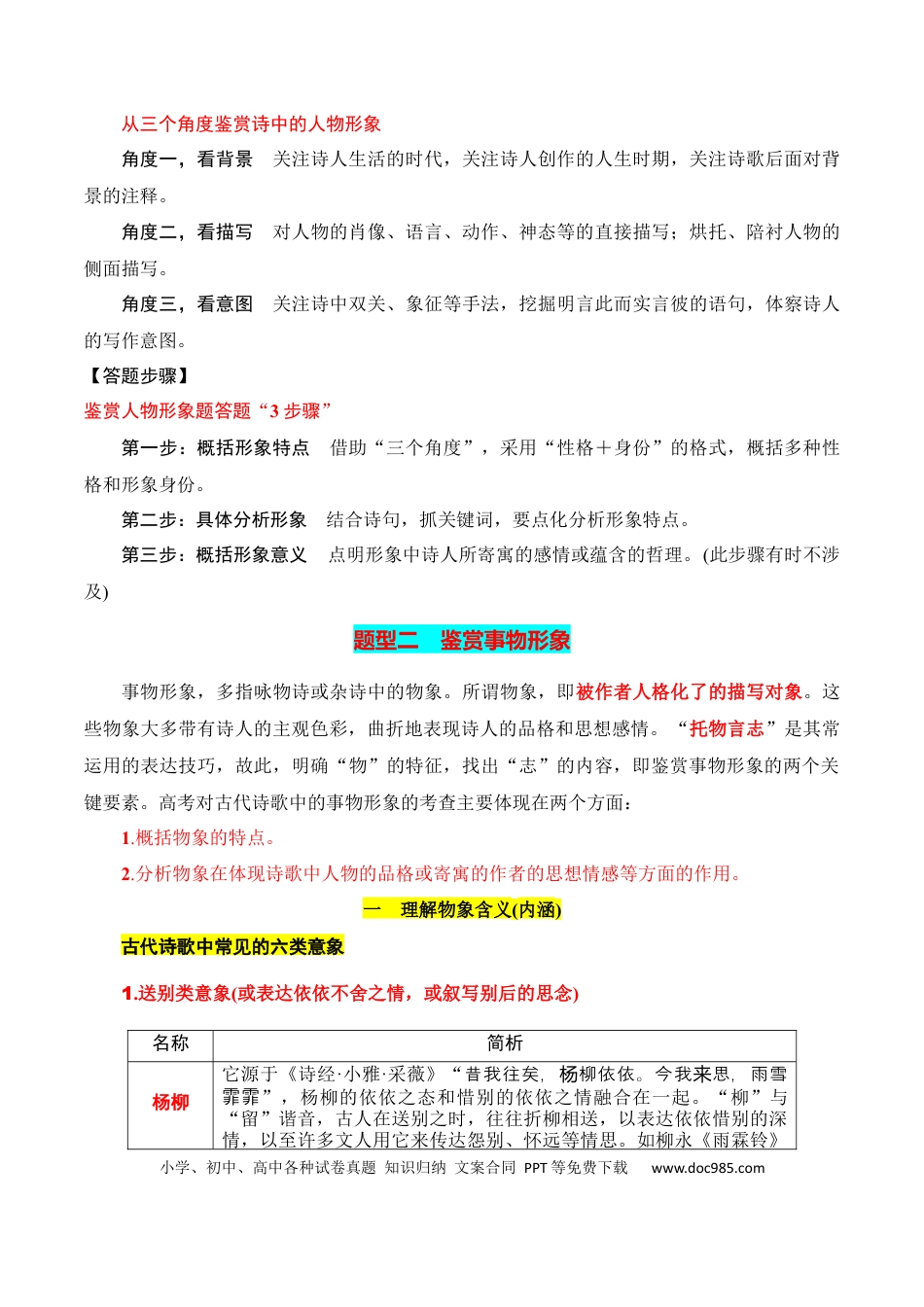 高考语文 专题02：鉴赏诗歌形象（原卷版）-【上好课】2025年高考语文一轮复习知识清单(1).docx