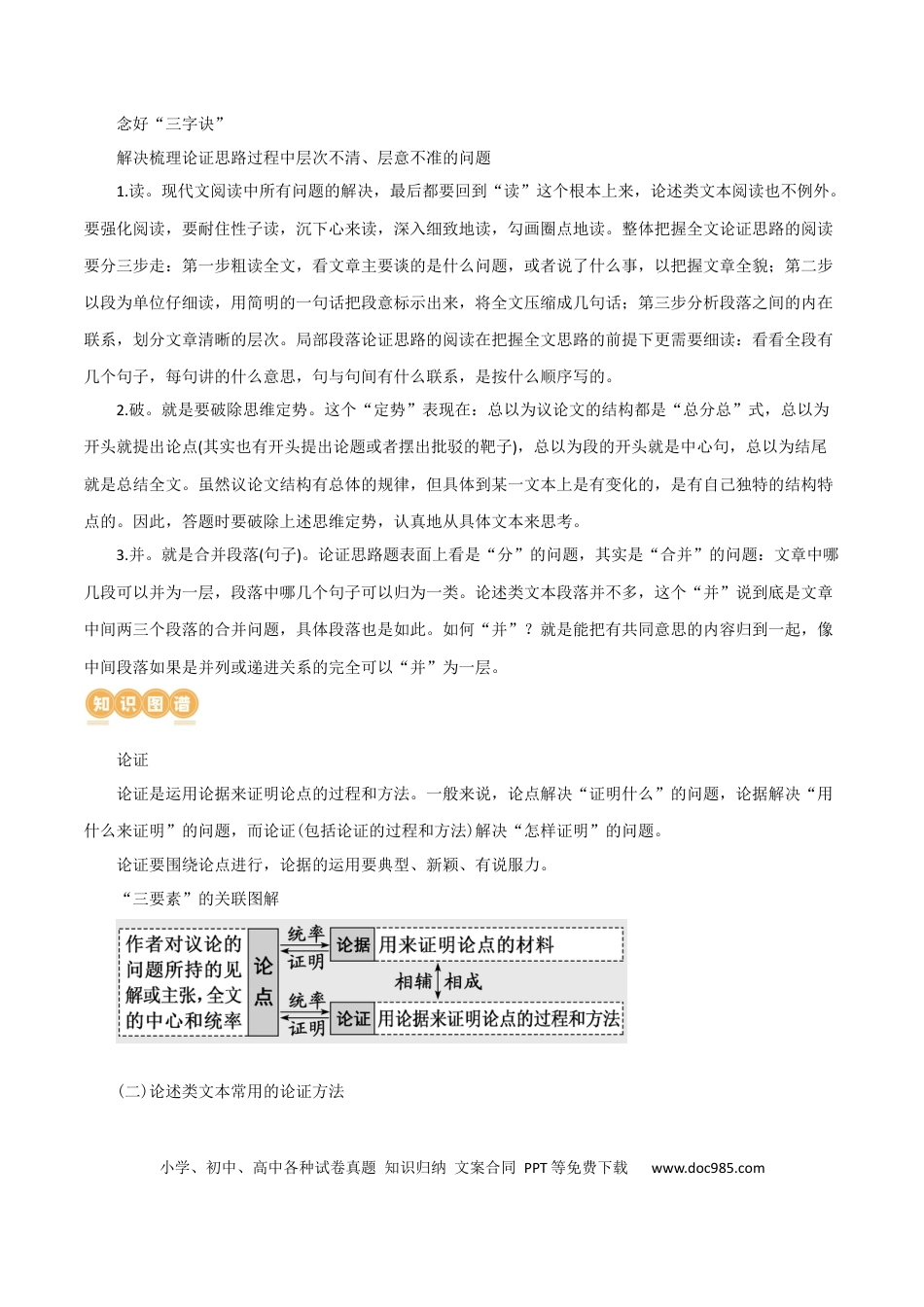 高考语文 专题03 论证分析主观题（讲义）（原卷版）-2024年高考语文二轮复习讲练测（新教材新高考）(1).docx