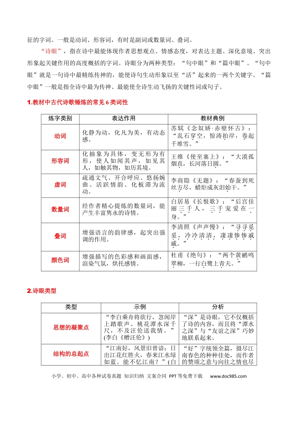 高考语文 专题03：鉴赏诗歌语言（原卷版）-【上好课】2025年高考语文一轮复习知识清单(1).docx