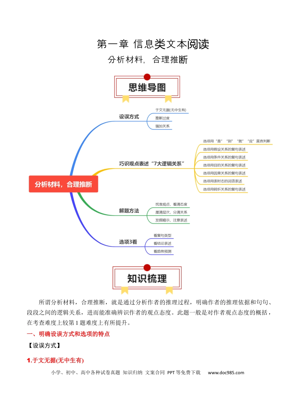 高考语文 专题03：信息类文本分析材料，合理推断-【上好课】2025年高考语文一轮复习知识清单（解析版）(1).docx