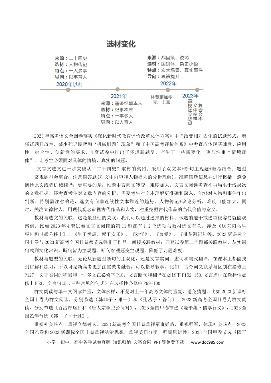 高考语文 专题20+文言文双文本阅读新题型（讲义）-2024年高考语文二轮复习讲练测（新教材新高考） (1).docx