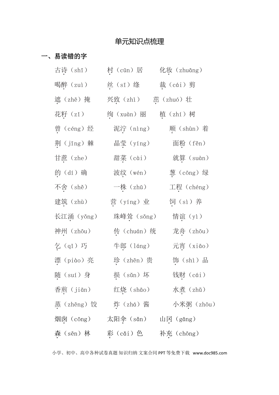 【知识点归纳总结】人教小学语文 2年级下人教小学语文2.doc