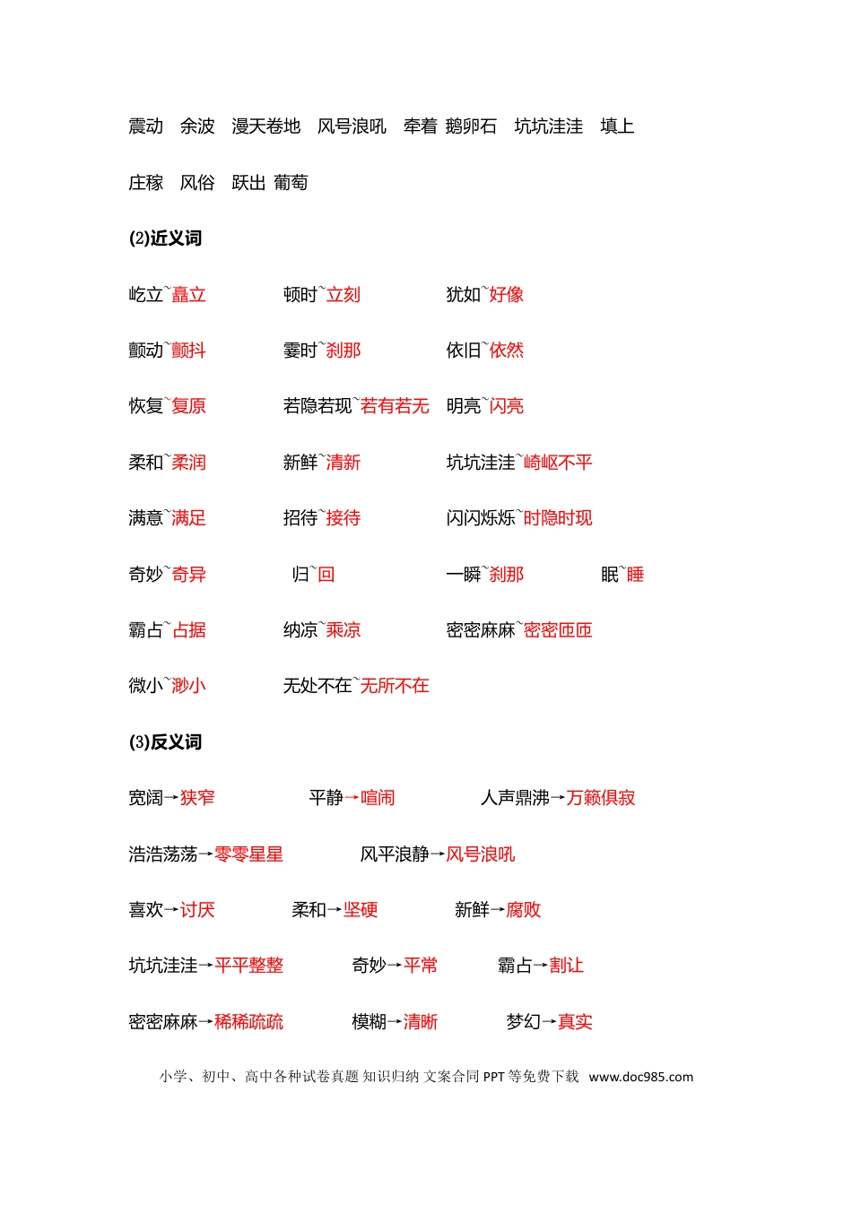 【知识点归纳总结】人教小学语文 4年级上人教小学语文4.doc