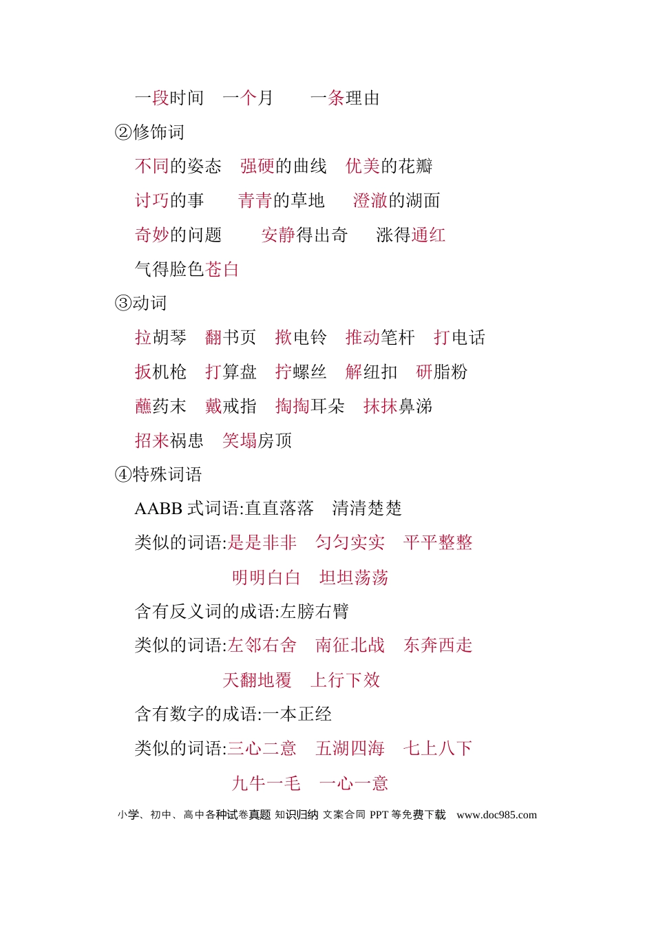 人教小学语文5下 单元知识点小结第八单元知识小结.docx