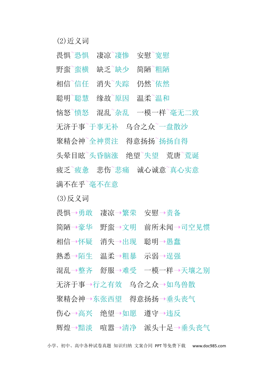 人教小学语文6下 单元知识点小结第二单元知识小结.docx