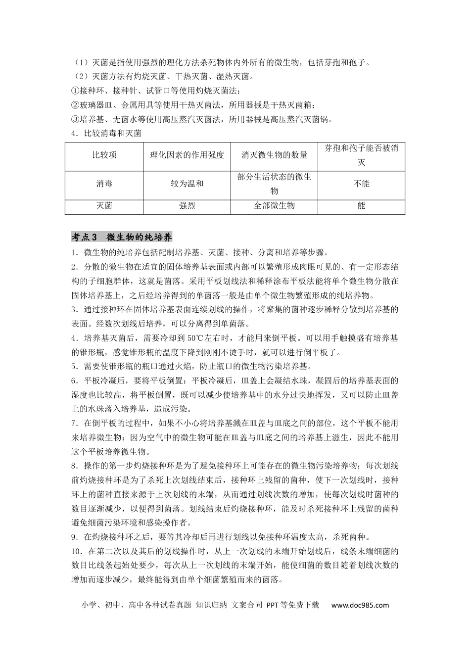 专题22 微生物的培养技术及应用（原卷版）.docx