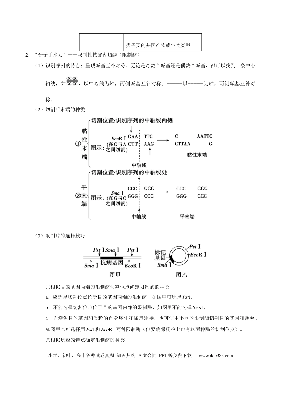解密26 基因工程（讲义）-【高频考点解密】2021年高考生物二轮复习讲义+分层训练.docx