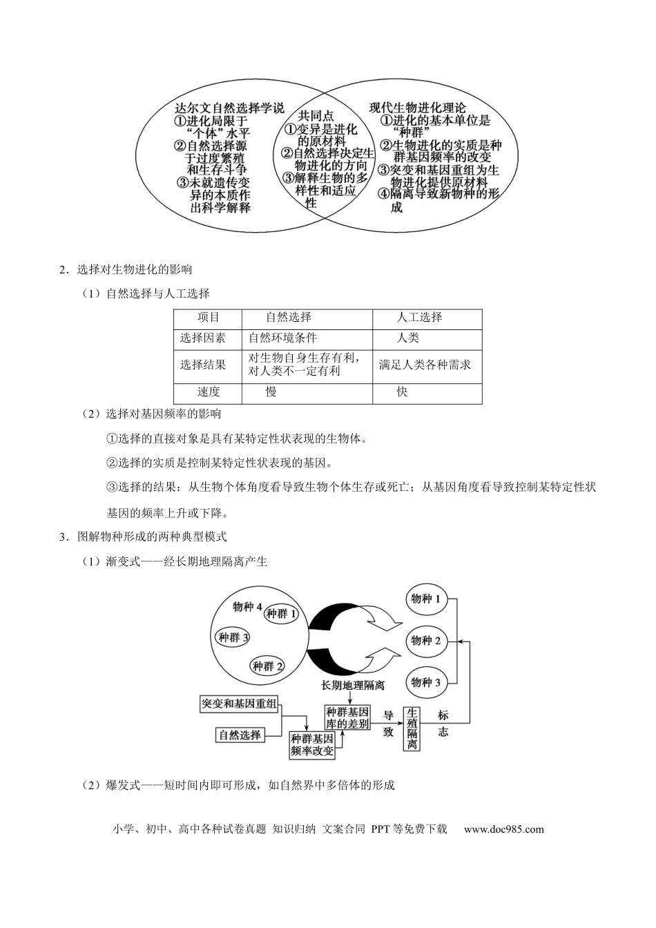解密14 生物的进化（讲义）-【高频考点解密】2021年高考生物二轮复习讲义+分层训练.docx