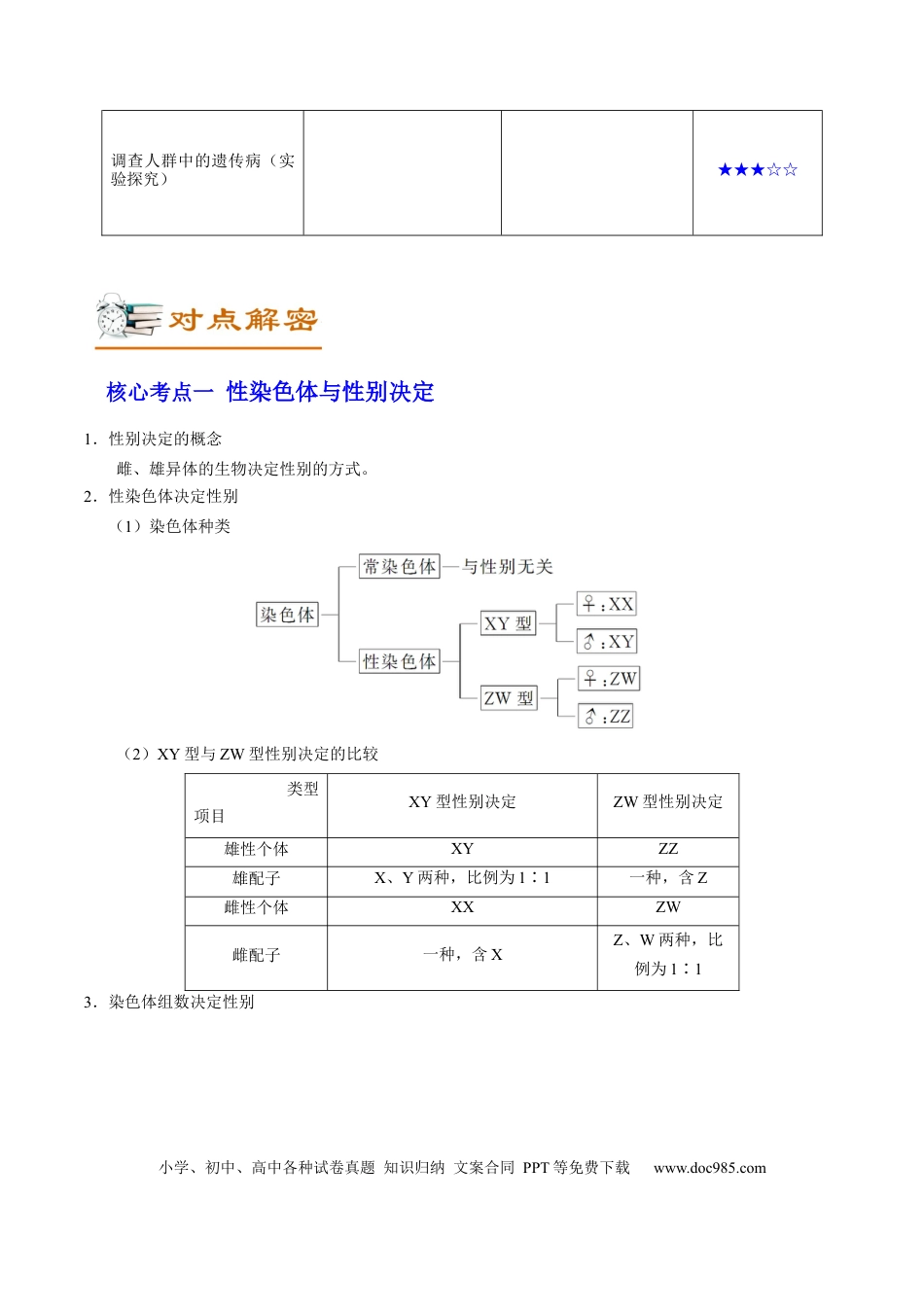 解密12 人类遗传病及伴性遗传（讲义）-【高频考点解密】2021年高考生物二轮复习讲义+分层训练.docx
