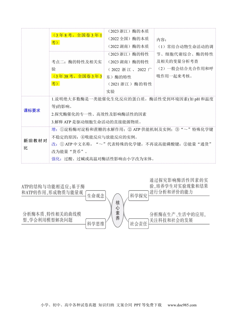第08讲 酶和ATP（第一课时）（讲义）（原卷版）.docx