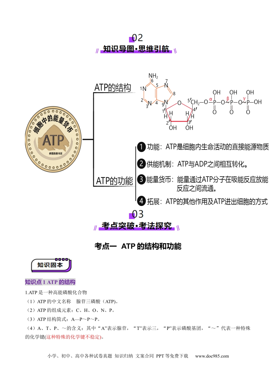 第08讲 酶和ATP（第二课时）（讲义）（原卷版）.docx