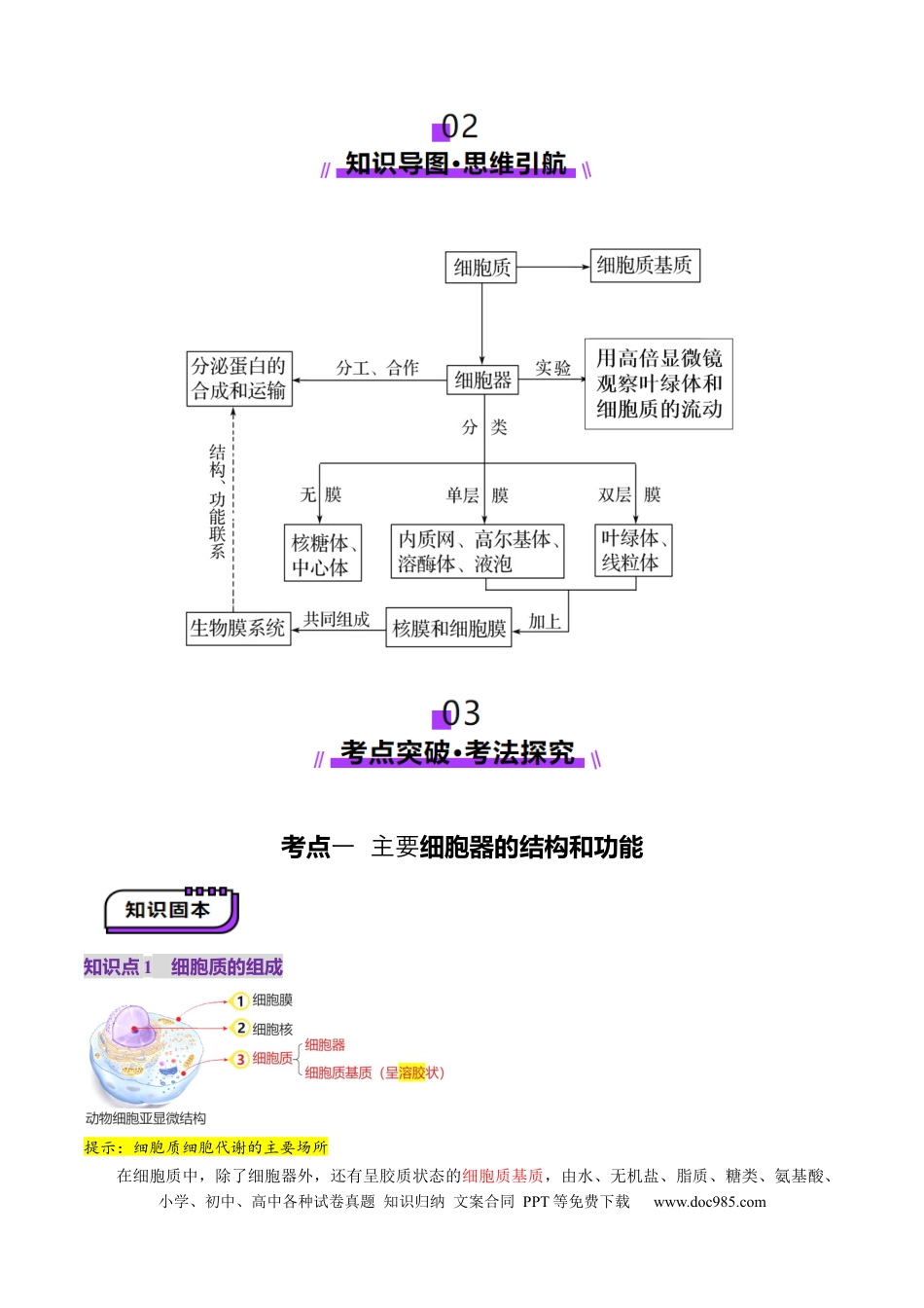 第06讲 细胞器和生物膜系统（讲义）（解析版）.docx