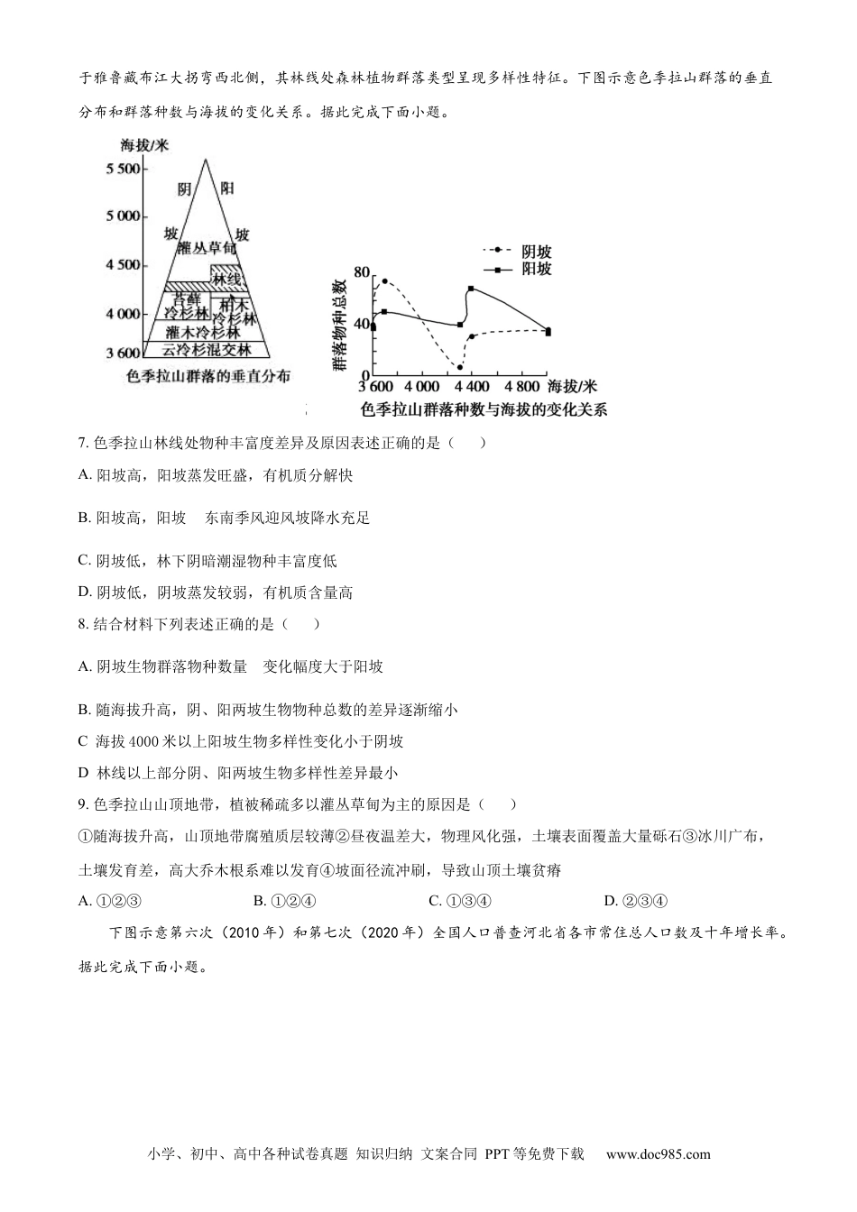 河北省“五个一”名校联盟2022-2023学年高三上学期12月联考地理试题.docx