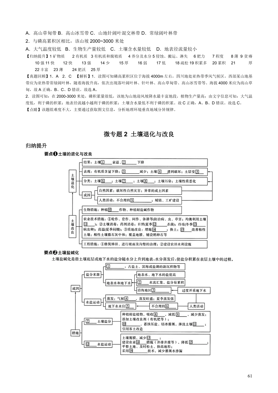 【整合突破专题学案】主题九：土壤（高三地理自主复习资料，pdf版）.pdf
