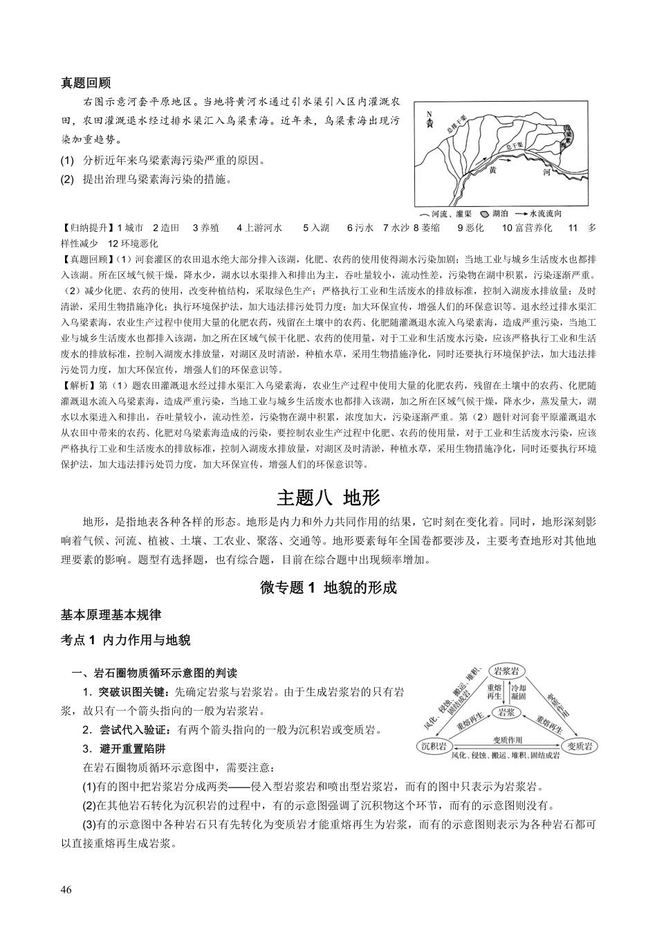 【整合突破专题学案】主题八：地形（高三地理自主复习资料，pdf版）.pdf