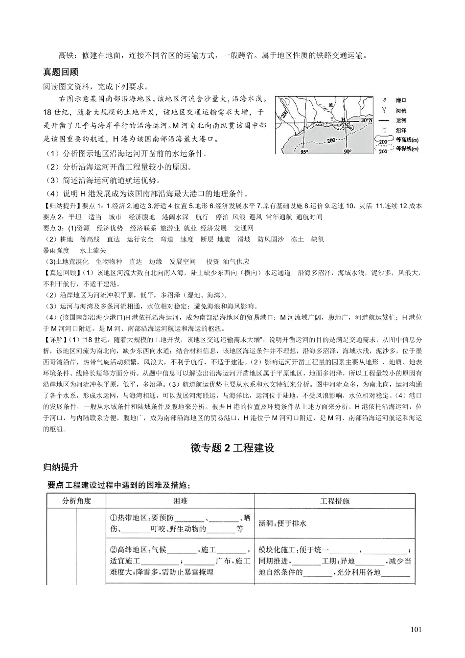【整合突破专题学案】主题十六：交通与工程建设（高三地理自主复习资料，pdf版）.pdf