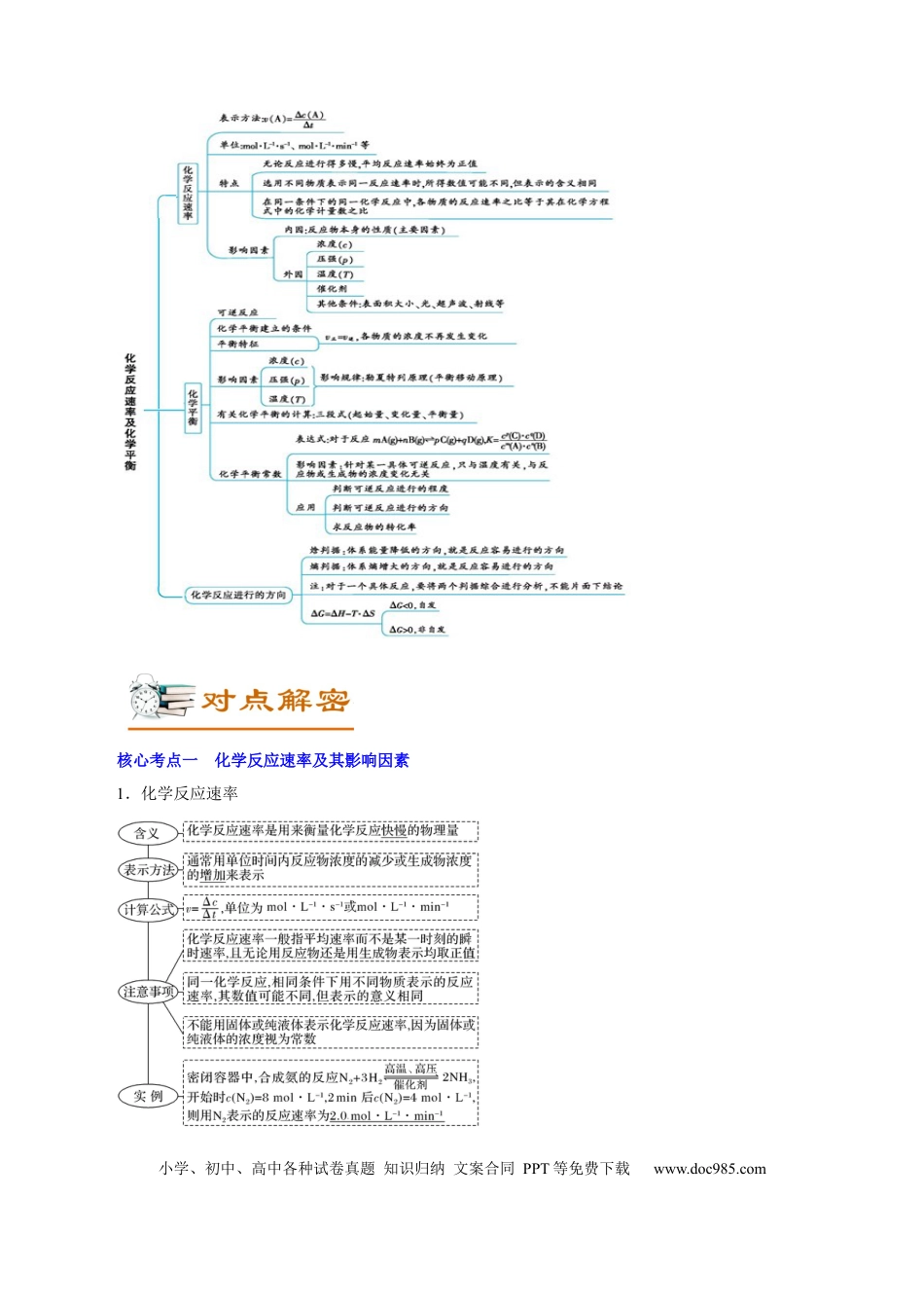 高考化学解密09  化学反应速率与平衡（讲义）-【高频考点解密】2021年高考化学二轮复习讲义+分层训练（浙江专版）.docx