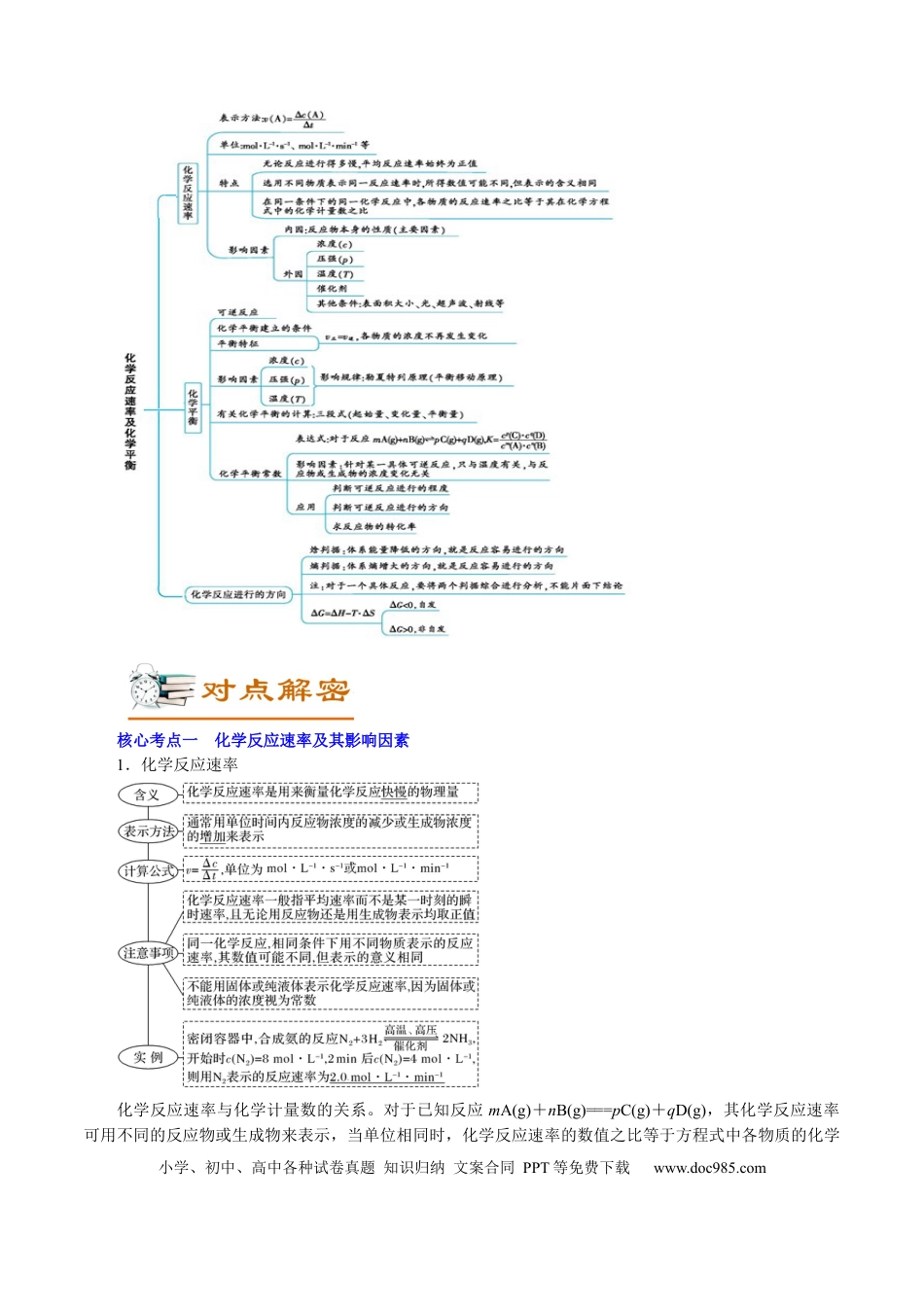 高考化学解密09  化学反应速率与平衡(讲义)-【高频考点解密】2021年高考化学二轮复习讲义+分层训练.docx