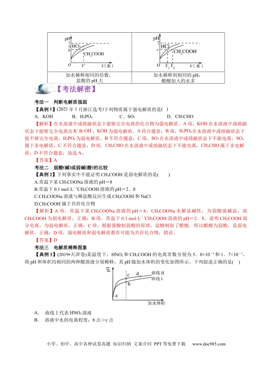 高考化学解密10  水溶液中离子反应(讲义)-【高频考点解密】2021年高考化学二轮复习讲义+分层训练.docx