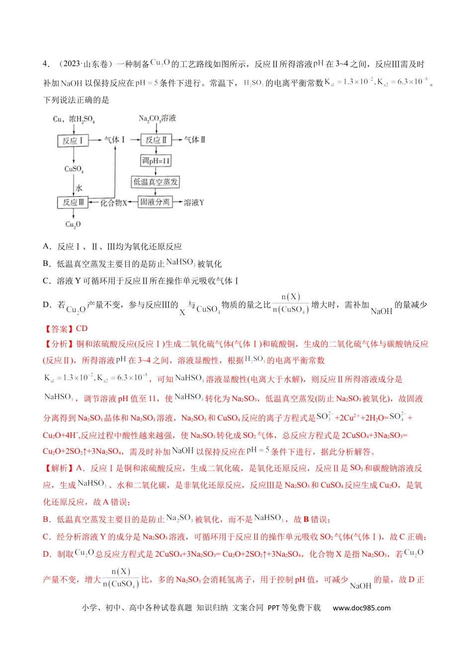 高考化学专题04 氧化还原反应-学易金卷：五年（2019-2023）高考化学真题分项汇编（全国通用）（解析版）.docx