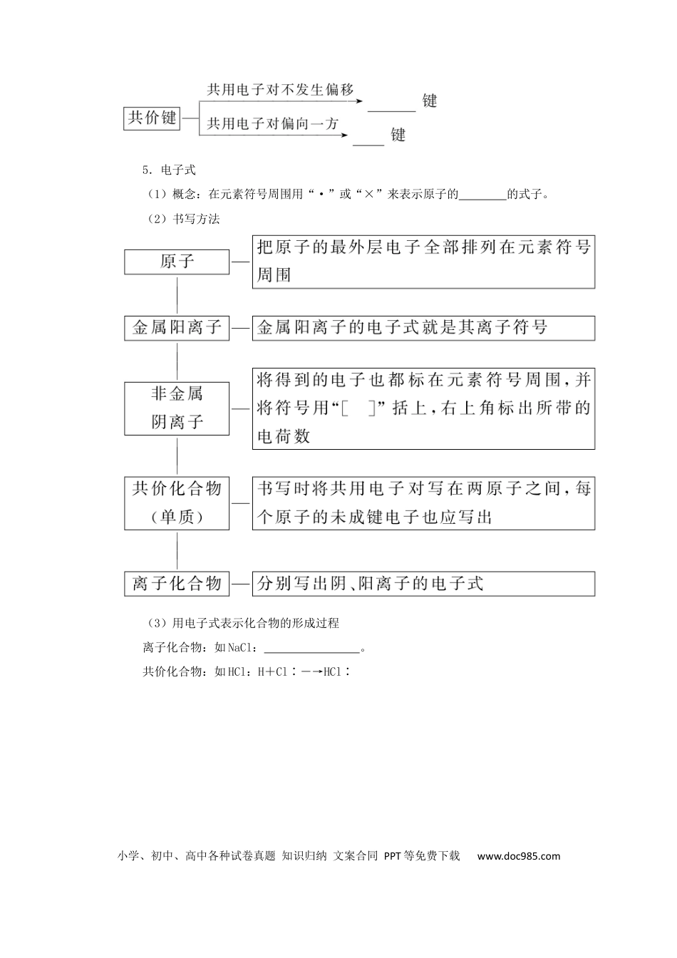 高考化学2022届高考化学一轮复习5.3化学键学案202106071146.docx