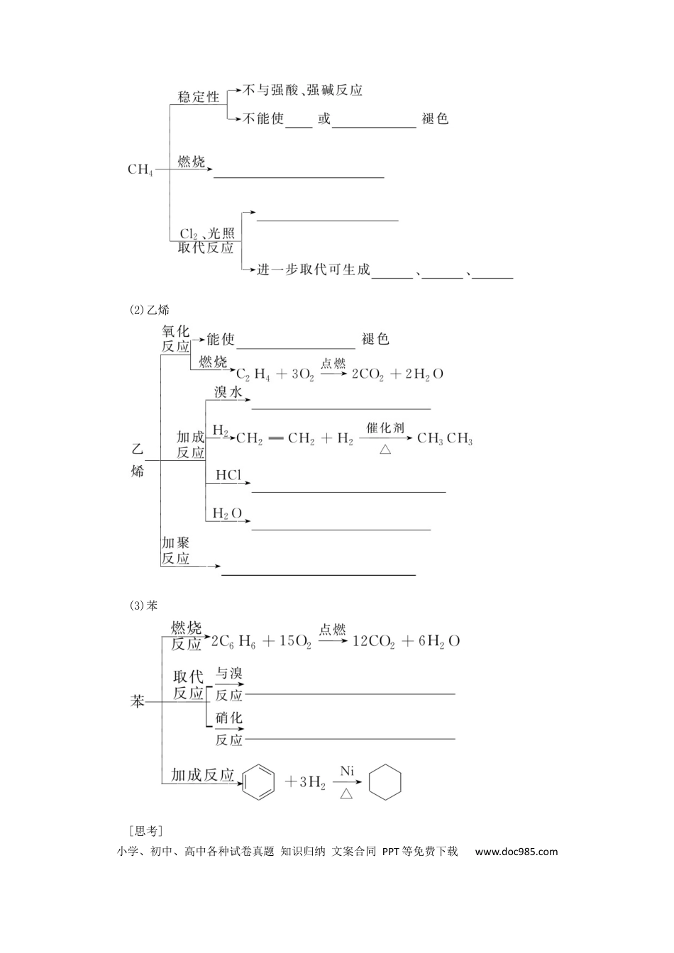 高考化学2022届高考化学一轮复习9.1重要的烃化石燃料学案202106071157.docx