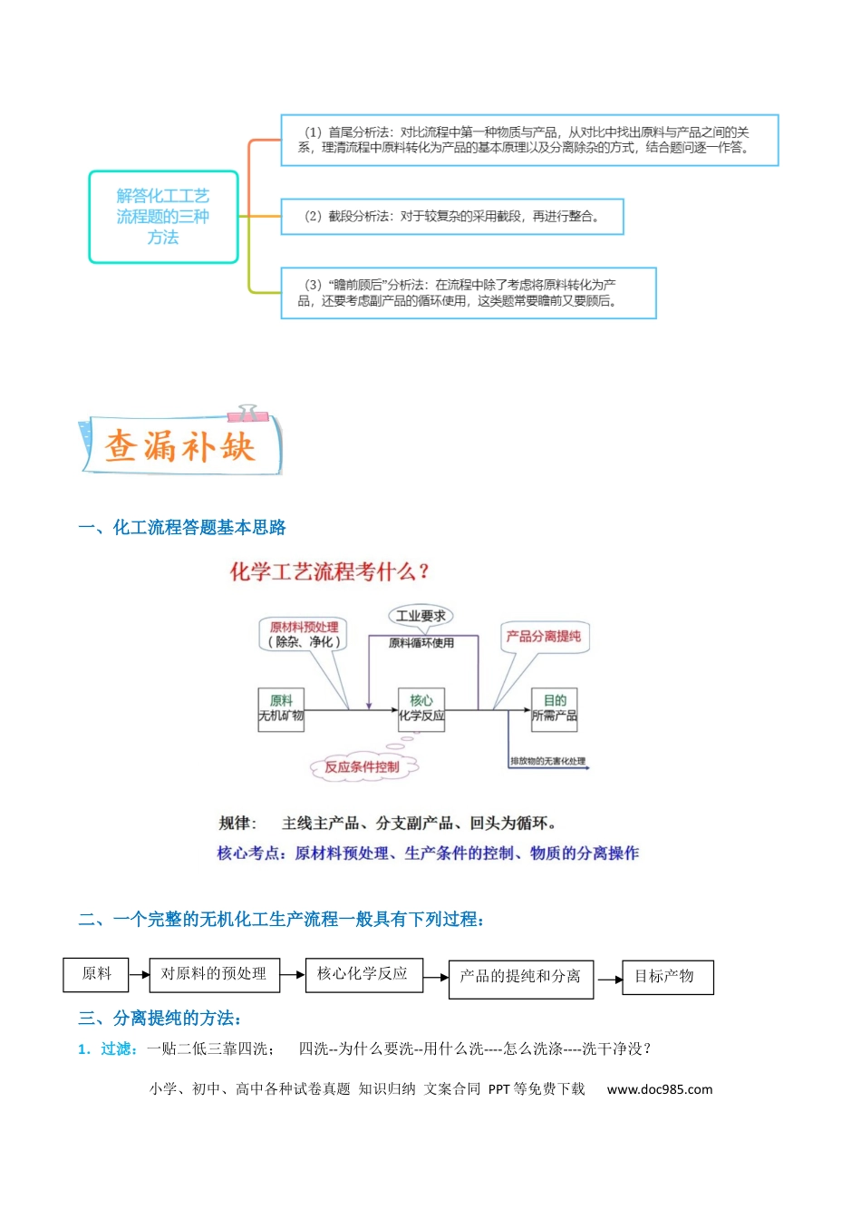 高考化学【升级版】微专题27  化学工艺流程题-----物质的分离与提纯（原卷版）(全国版) .docx