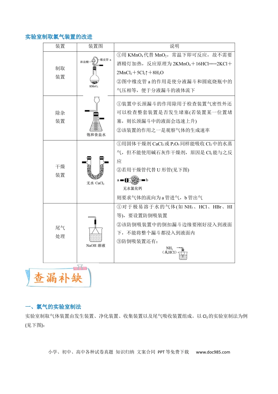 高考化学【升级版】微专题18  氯及其化合物的制备与性质探究（原卷版）.docx