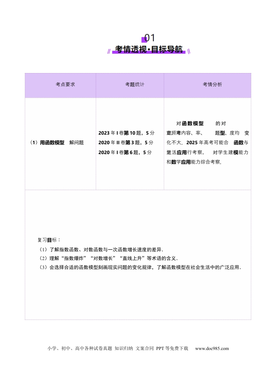 高考数学第08讲 函数模型及其应用（五大题型）（讲义）（原卷版）(1).docx