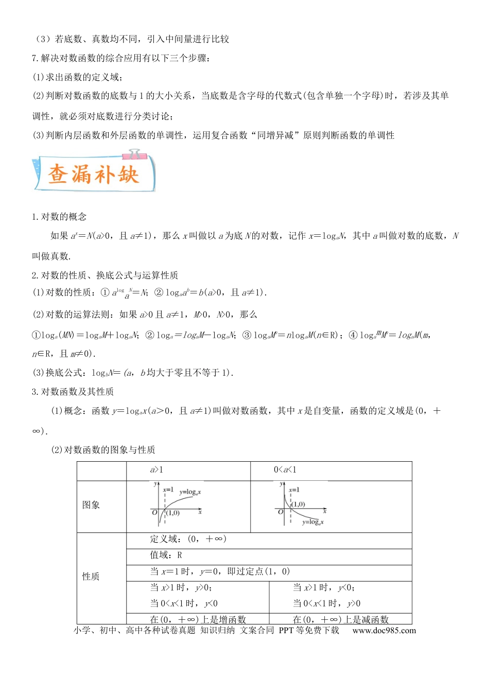 高考数学考点11  对数与对数函数（重点）-备战2022年高考数学一轮复习考点微专题（新高考地区专用）.docx