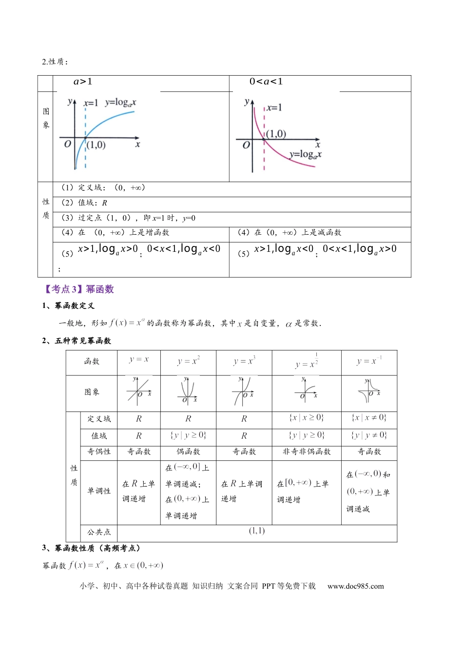 高考数学专题01 指对幂比较大小（原卷版）.docx