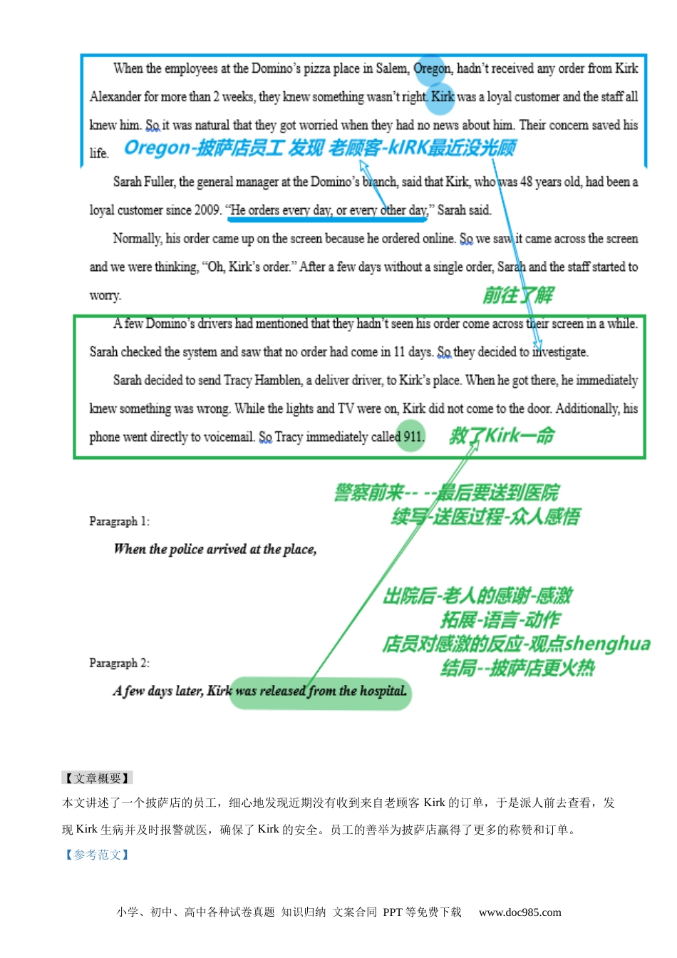 高考英语读后续写思维方向专练(8)-2024届高三英语一轮起航.docx