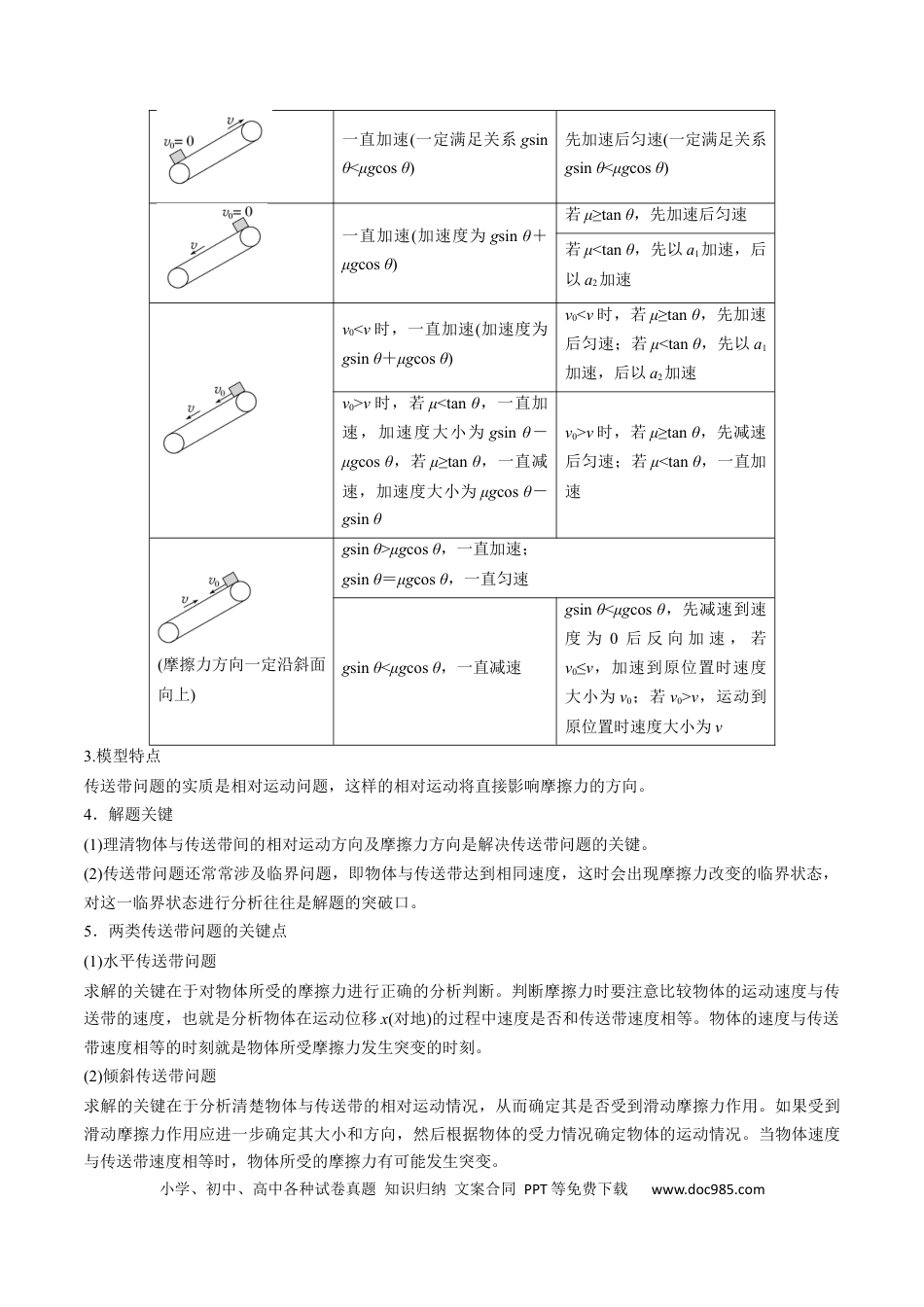 高考物理考点13  动力学中的两类常见模型（原卷版）.docx