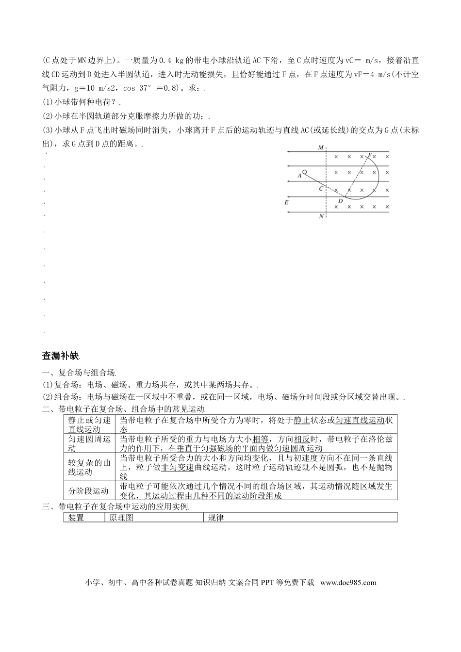 高考物理考向19 带电粒子在复合场运动-备战2022年高考物理一轮复习考点微专题.doc