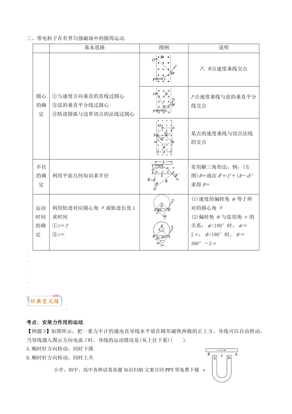 高考物理考向18 洛伦兹力＼安培力-备战2022年高考物理一轮复习考点微专题.doc
