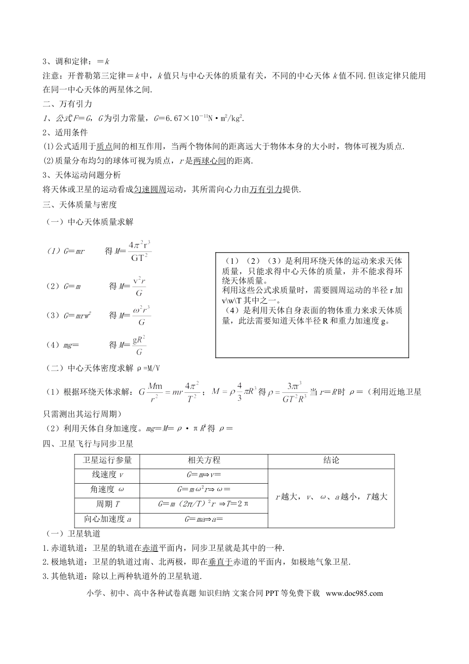 高考物理考向10 万有引力应用-备战2022年高考物理一轮复习考点微专题.doc