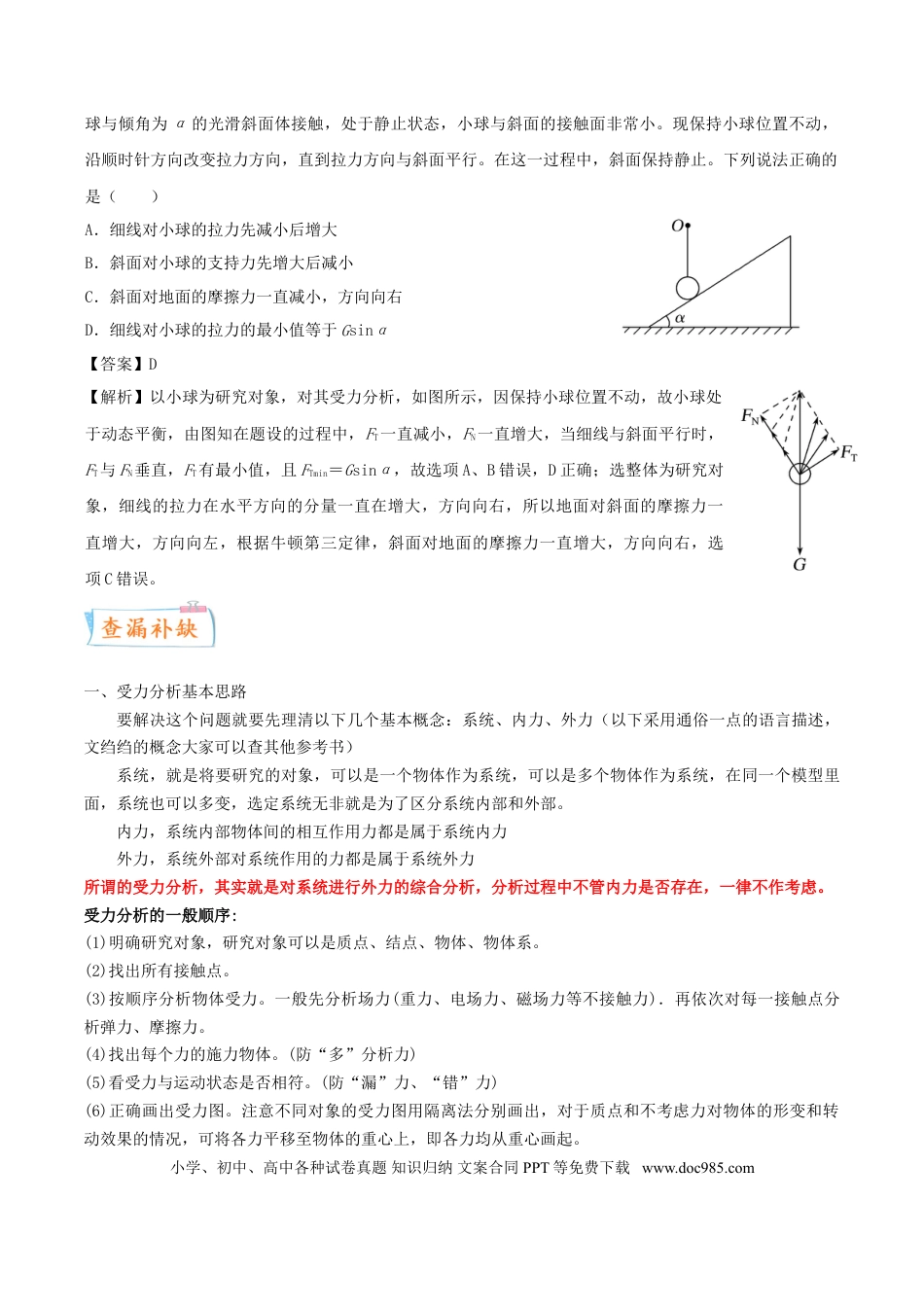 高考物理考向04 动态平衡＼临界问题-备战2022年高考物理一轮复习考点微专题.doc