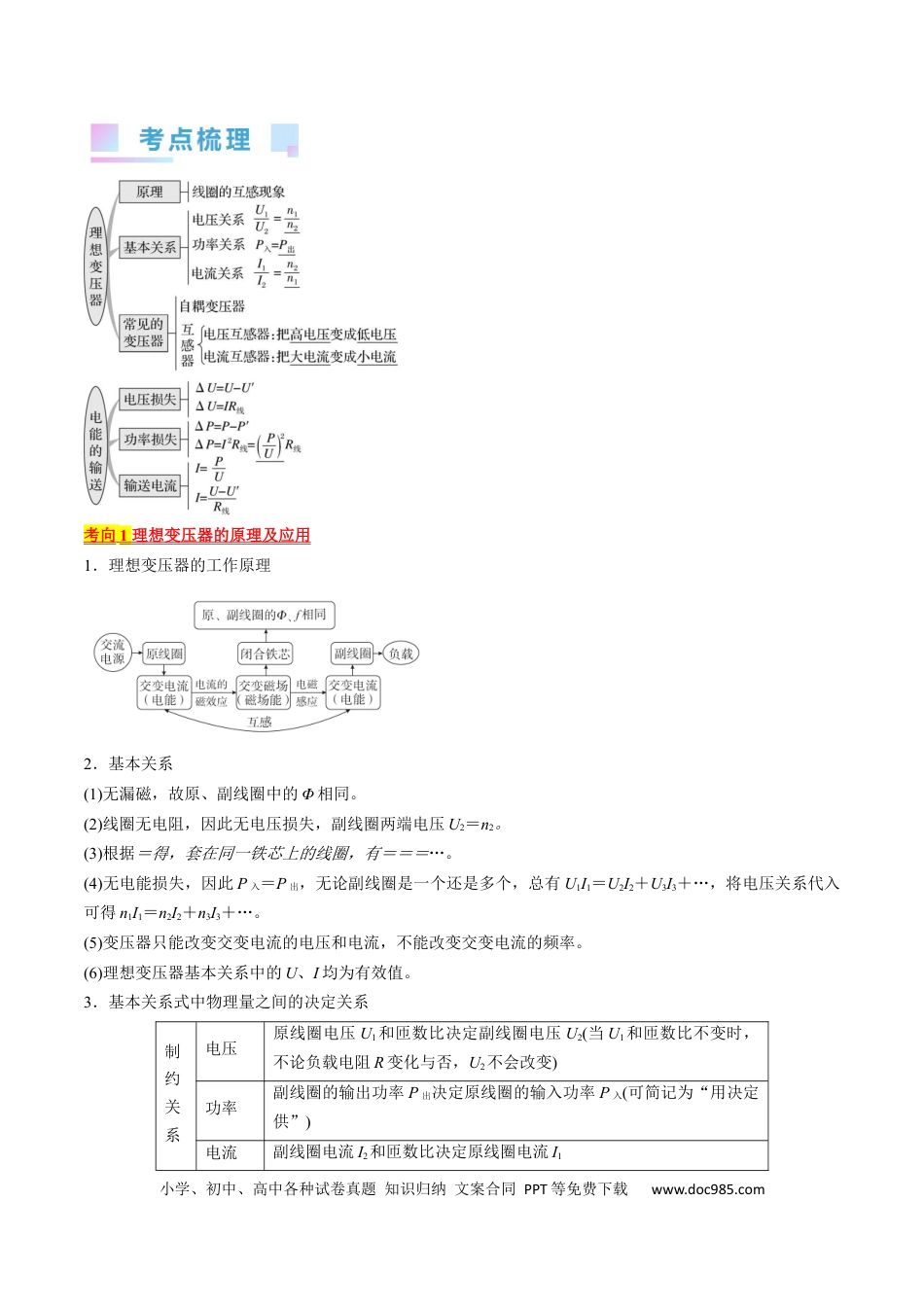 高考物理考点53  变压器  远距离输电（原卷版）.docx