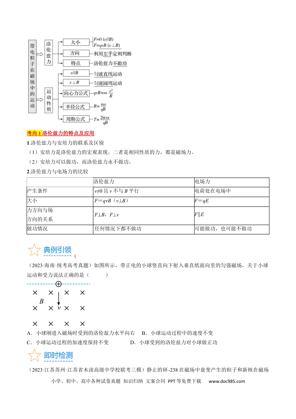 高考物理考点45  带电粒子在磁场中运动 洛伦兹力（原卷版）.docx