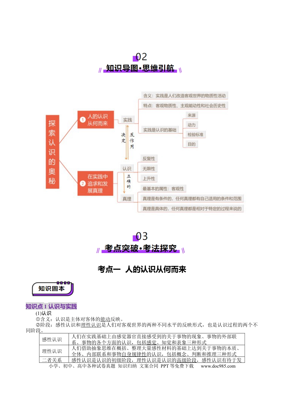 高考政治第21讲  探索认识的奥秘（讲义）（解析版）.docx